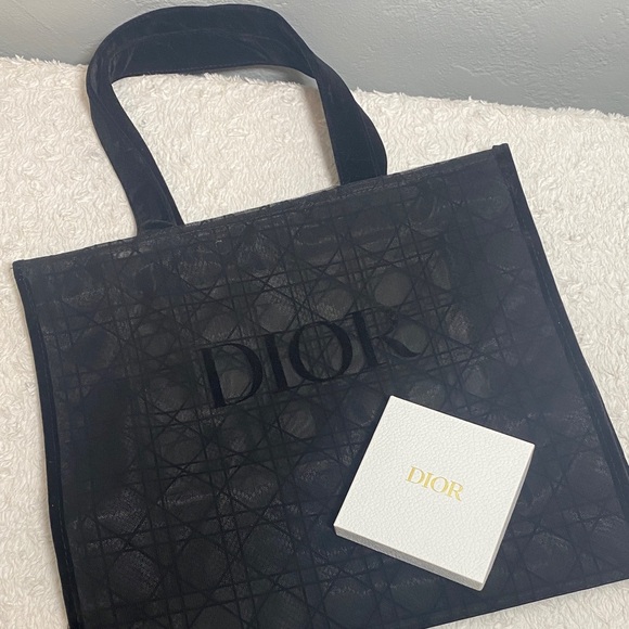 Dior Handbags - Dior Velvet Black Tote Bag NWOT
